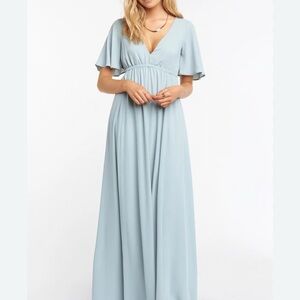 Show Me Your MuMu Soft Blue Maxi Dress